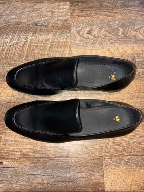 H&M Black Men's Slip-On Leather Loafers